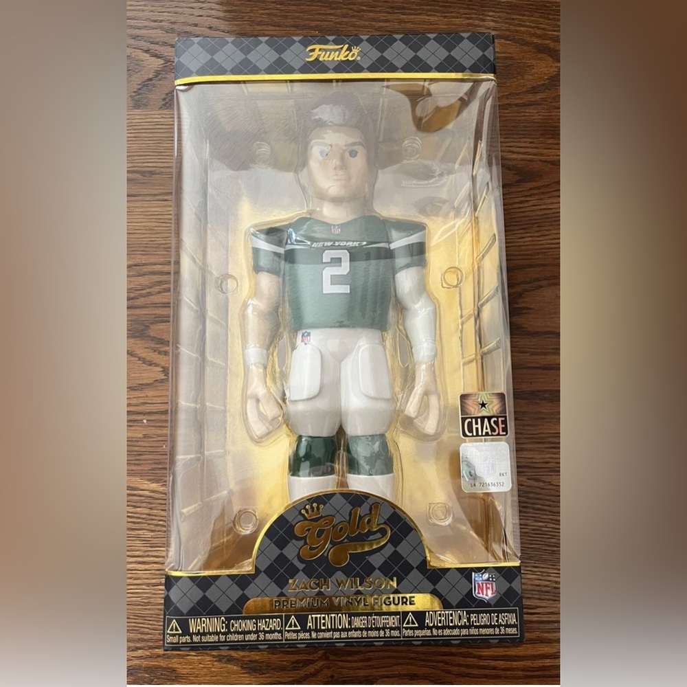 Funko Gold NFL NY JETS Zach Wilson 12" Inch Vinyl Figure Chase Variant - NEW BOX